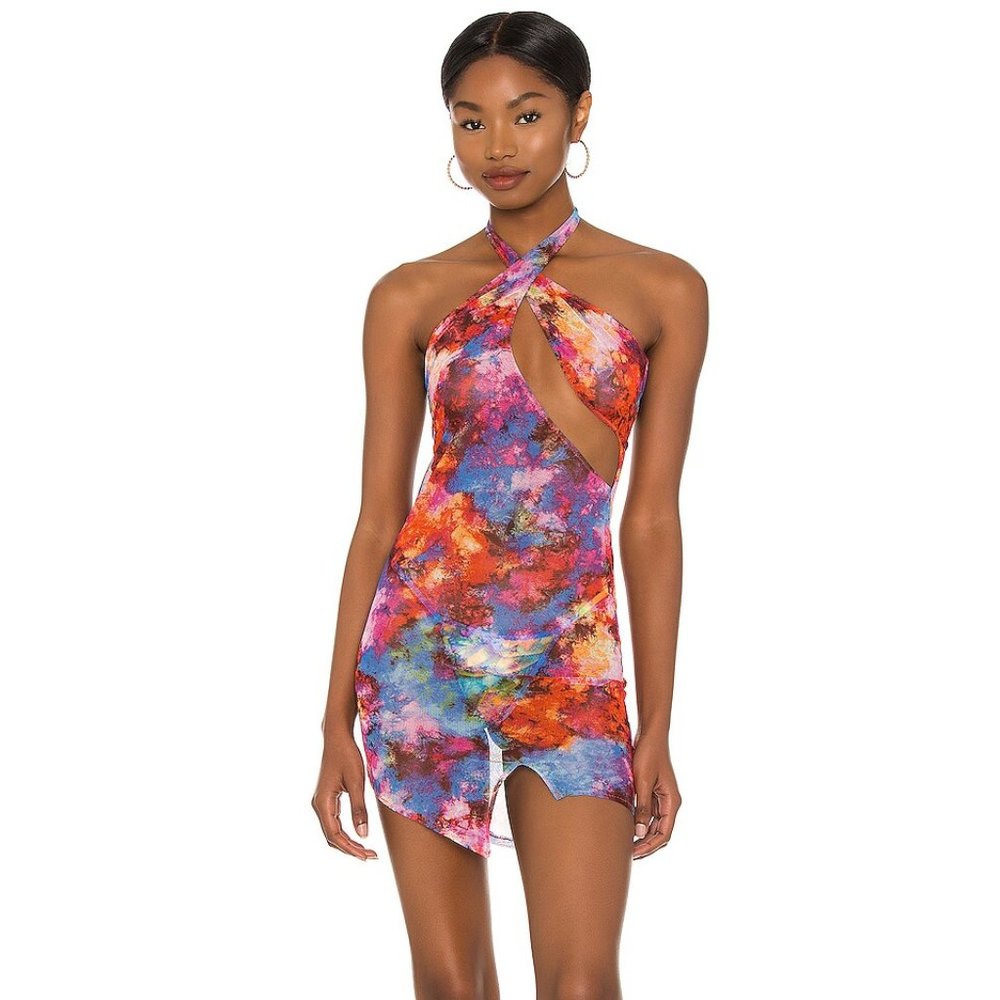 NWT Melissa Simone Dana Mesh Dress